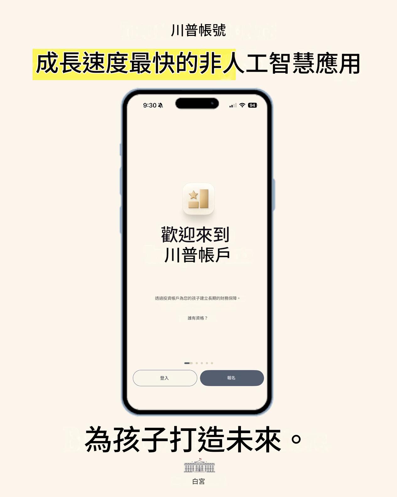 (翻攝自FB@The White House，Google翻譯）